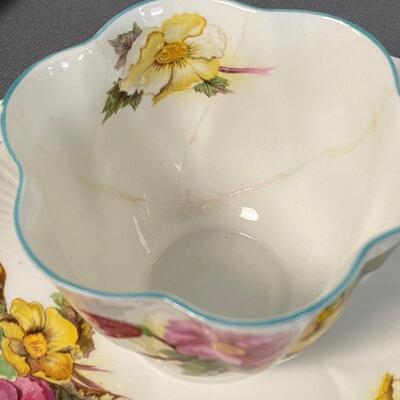 Set of 4 Cups, Saucers & Plates, Old Royal Bone China, Grosvenor China, & Shelley China,