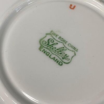 Set of 4 Cups, Saucers & Plates, Old Royal Bone China, Grosvenor China, & Shelley China,