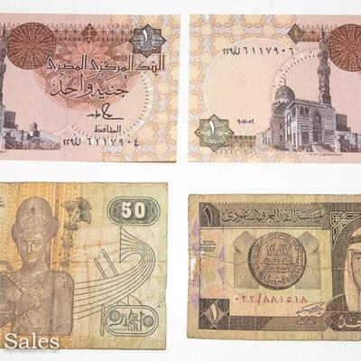8 - EGYPT/ARAB BANK NOTE MIX - INCLUDES 1943 PIASTRES with NIXON Signature