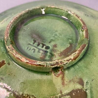 Studio Pottery Green Decorative Plate