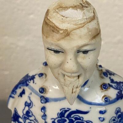 Ming Emperor with Dragon Robe porcelain figurine