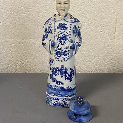 Ming Emperor with Dragon Robe porcelain figurine