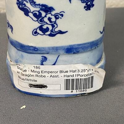 Ming Emperor with Dragon Robe porcelain figurine