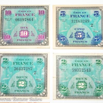 8 - FRENCH FRANC BANK NOTES