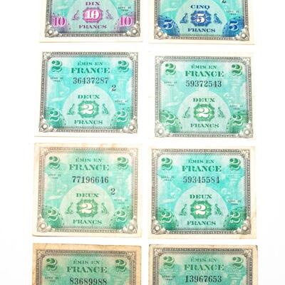 8 - FRENCH FRANC BANK NOTES