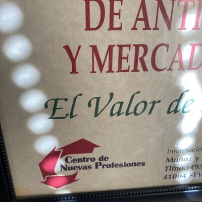 Vintage Advertising Poster "Antiquedadâ€¦o Souvenir?", in great condition - $ 125