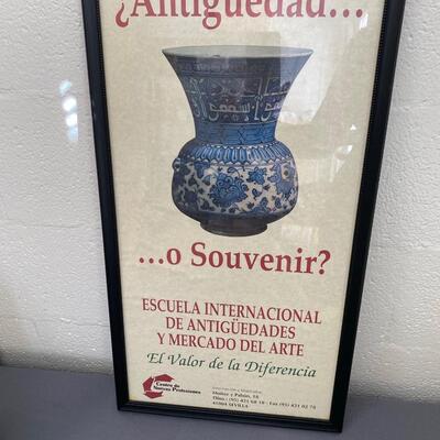 Vintage Advertising Poster "Antiquedadâ€¦o Souvenir?", in great condition - $ 125