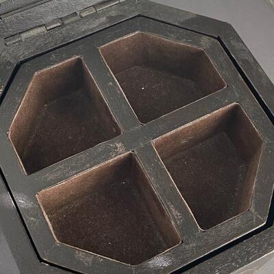 Wood Jewelry Box with Brass