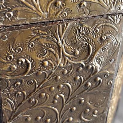 Wood Jewelry Box with Brass