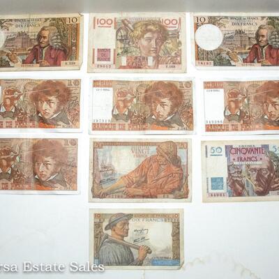 10 - FRENCH FRANC BANK NOTES