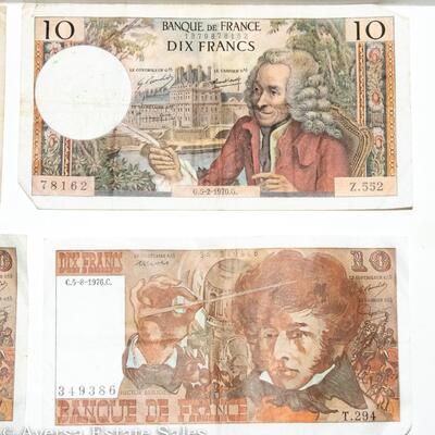 10 - FRENCH FRANC BANK NOTES