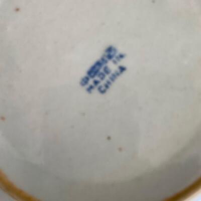 Chinese Cobalt Blue Koi Decorated Bowls