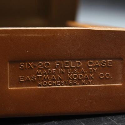 Vintage Kodak Snapsack Six-20 Field Case Leather Camera Case with Original Box