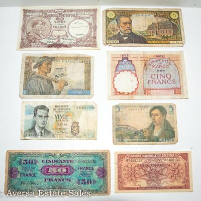 8 - FRENCH FRANC BANK NOTES