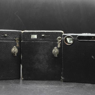 Antique Lot of Kodak Premo & No.2A Brownie Box Cameras