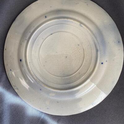 Lot of 6 Antique Flow Blue China