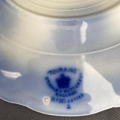 Lot of 6 Antique Flow Blue China