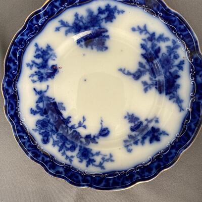 Lot of 6 Antique Flow Blue China