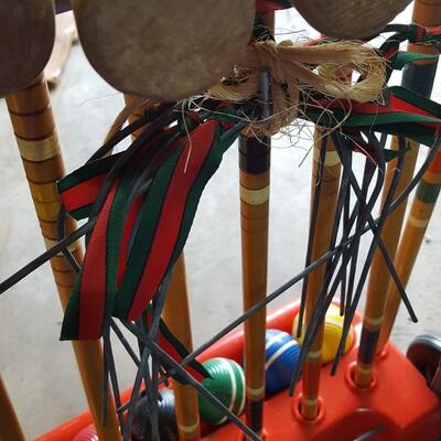croquet set with rack