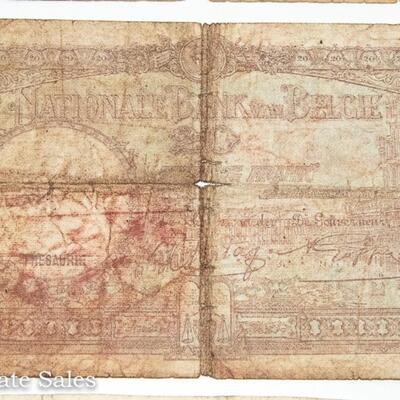 8 - MIXED BANK NOTE LOT - INCLUDING a 1913 TESORERIA GENERAL DEL ESTADO VEINTE PESO NOTE