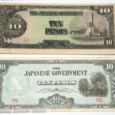 8 - WORLD WAR II JAPANESE GOVERNMENT INVASION MONEY BANK NOTES