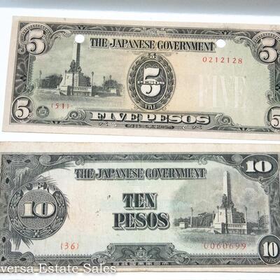 8 - WORLD WAR II JAPANESE GOVERNMENT INVASION MONEY BANK NOTES