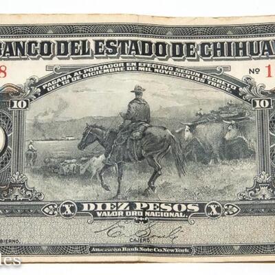 3 - EARLY 1900s MEXICAN PESO BANK NOTES