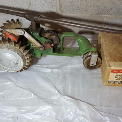 Vintage National Walking Tractor Model A5-2 Lawn Sprinkler + Shut Off
