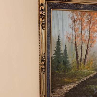 Large Oil on Canvas Art Landscape Signed