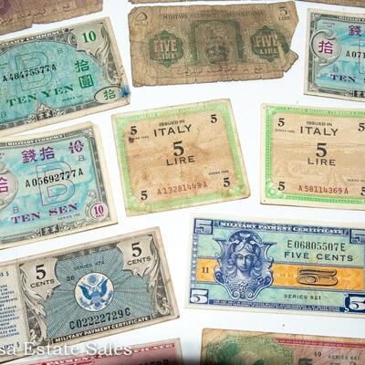 16  - MIXED MILITARY BANK NOTES