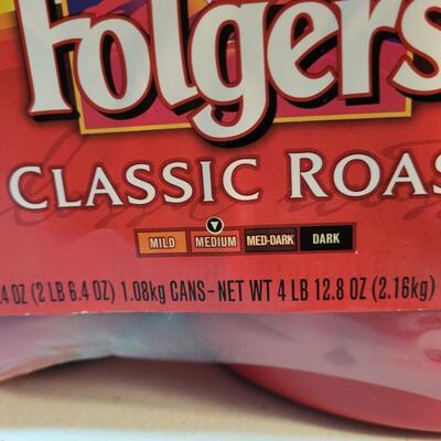 unopened Folgers coffee