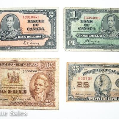 4 - CANADA / NEW ZEALAND BANK NOTES