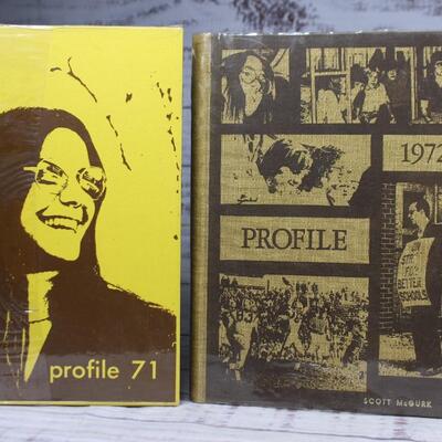 Lot of Retro Vintage 1971 - 74 High School Yearbooks