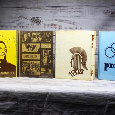 Lot of Retro Vintage 1971 - 74 High School Yearbooks