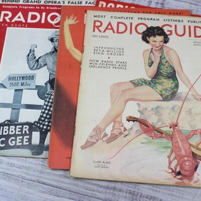 Vintage Lot of Radio Guide Music Magazines