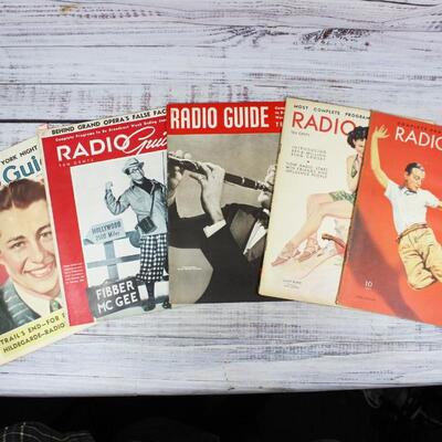 Vintage Lot of Radio Guide Music Magazines
