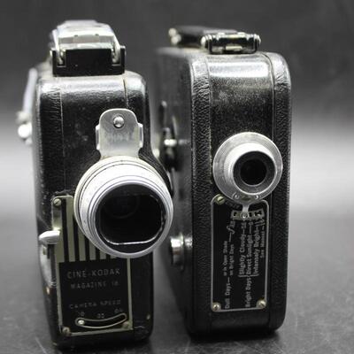 Vintage Pair of Kodak Film Cameras Cine Kodak Magazine 16mm & Cine Kodak 8mm Model 20