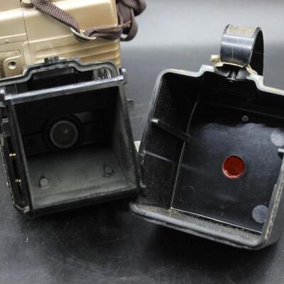 Pair of Vintage Kodak Cameras Brownie Bull's Eye Camera & Brownie Hawkeye Hash Model