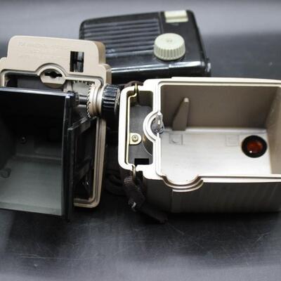 Pair of Vintage Kodak Cameras Brownie Bull's Eye Camera & Brownie Hawkeye Hash Model