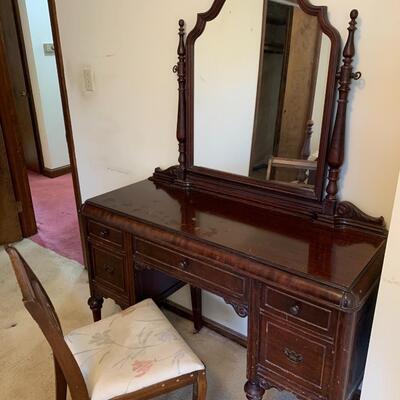 Antique Vanity and Chair
