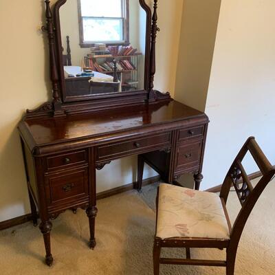 Antique Vanity and Chair
