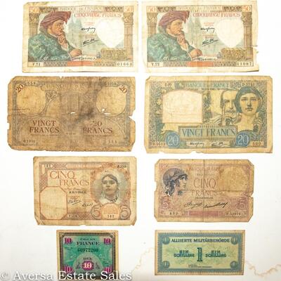 8 - 1940s FRENCH BANK NOTES