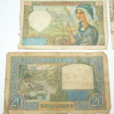 8 - 1940s FRENCH BANK NOTES