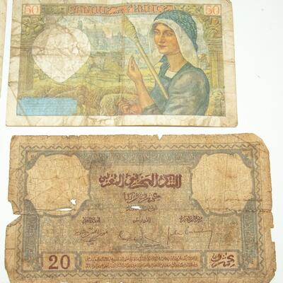 8 - 1940s FRENCH BANK NOTES