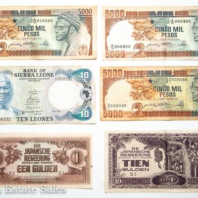 6 - BANK NOTES - VARIOUS COUNTRIES: BISSAU - SIERRA LEONE - MORE