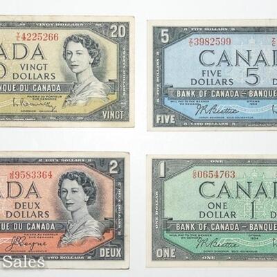 4 - CANADIAN DOLLARS - CIRCA 1950s