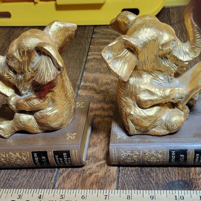 cute elephant bookends