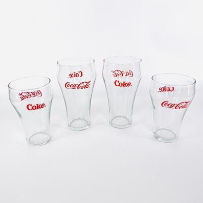 COKE ~ Eight (8) Vintage Coca-Cola Glasses