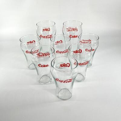 COKE ~ Eight (8) Vintage Coca-Cola Glasses