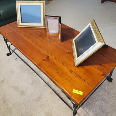 Coffee table with frames